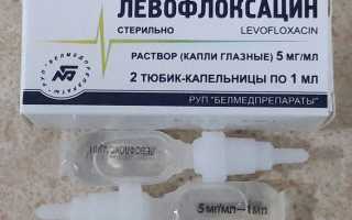 Левофлоксацин – капли для глаз