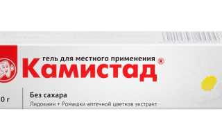 Камистад-гель Н — инструкция, показания, способ применения при воспалениях во рту