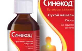 Синекод — инструкция по применению для детей и взрослых