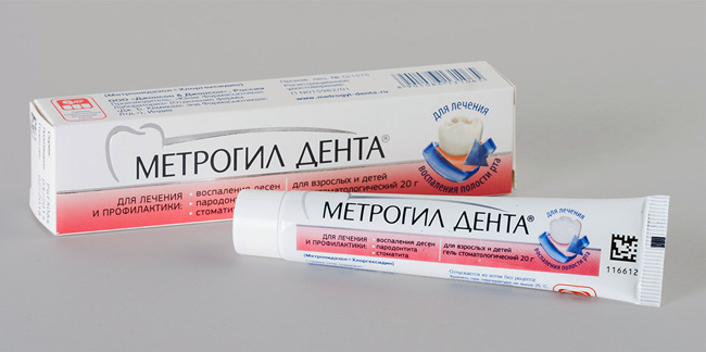 Метрогил дента - используется для лечения патологий ротовой полости, устраняет заболевания, спровоцированные простейшими организмами либо же рядом бактерий