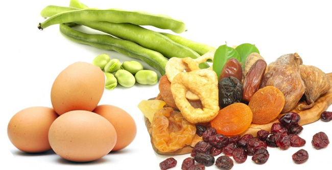 Употребление продуктов богатых железом, поможет поднять уровень гематокрита