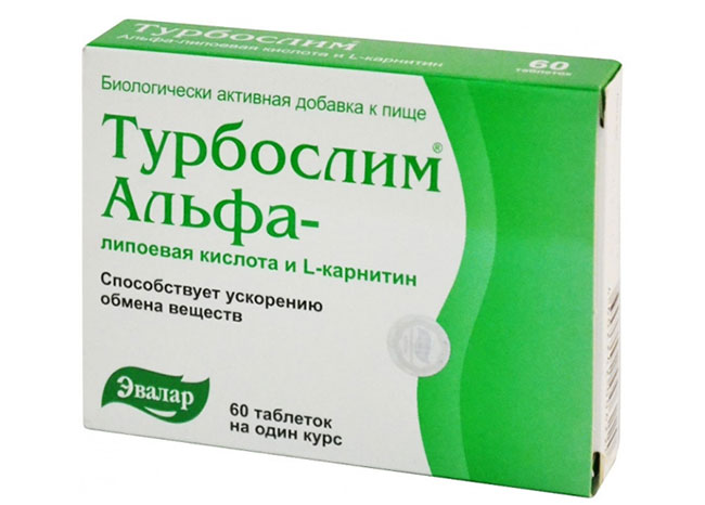 Сочетание Альфа-липоевой кислоты и L-карнитина в препарате «Турбослим Альфа» активизирует обменные процессы в организме, способствует расщеплению жиров и углеводов и переработке их в энергию